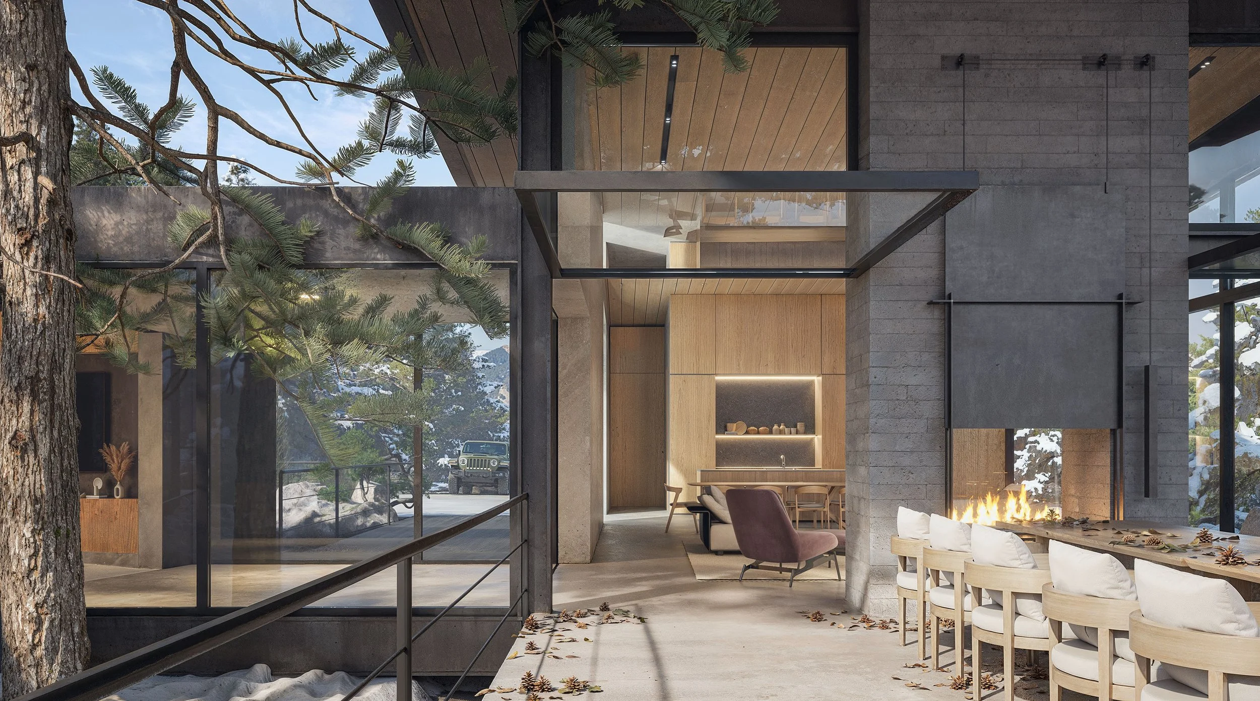 Modern cabin in lake tahoe